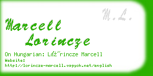 marcell lorincze business card